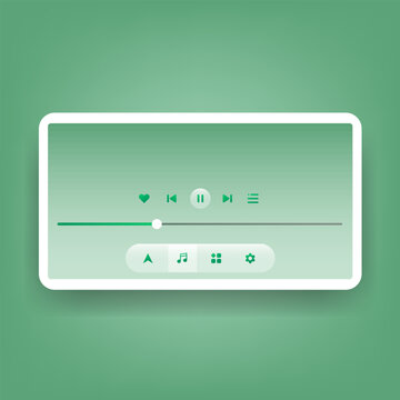 Modern Music Player User Interface Dashboard Design Template