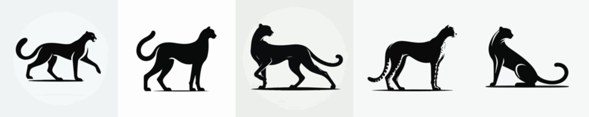 Cheetah Silhouette Vector Illustration © Fajar