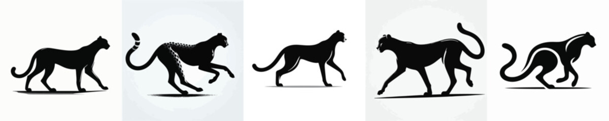 Cheetah Silhouette Vector Illustration © Fajar