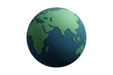 Fototapeta premium Earth globe representing global communication, travel, connection, and environmental issues with a transparent background