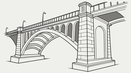 Fototapeta premium vector illustration of bridge