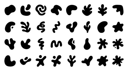 Fototapeta premium Doodle shapes hand drawn set with abstract black outlines and grunge scrawls featuring art, design, illustration with vector and creative elements
