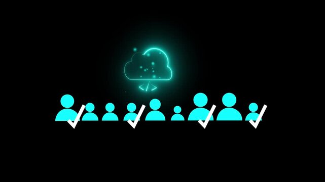 AI technology resources and digital recruitment technology. Online job search system, smart resume screening, candidate selection, future workforce management, and cloud data analysis concept 4k