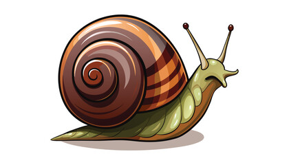 A snail shell clipart vector illustration © Nayon