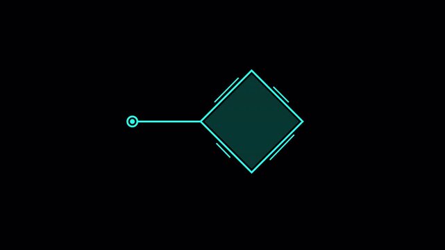 simple animation Futuristic Call Out 4k in transparent background, futuristic call out banner with square
