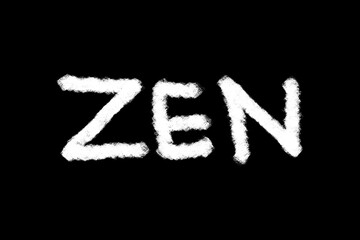 Fototapeta premium Zen Concept White Text.
