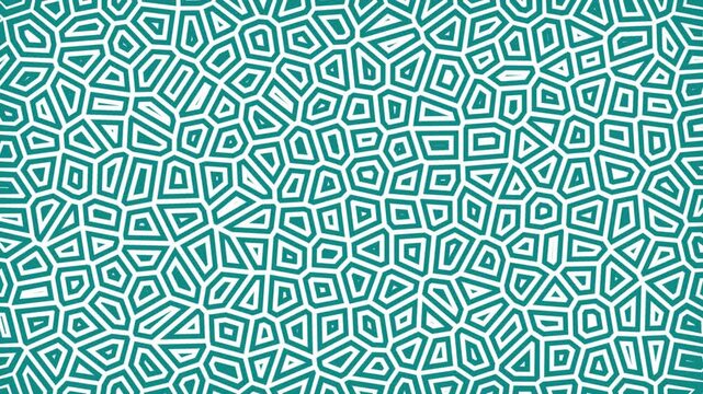 Abstract Turquoise Voronoi Geometric Pattern Motion Background