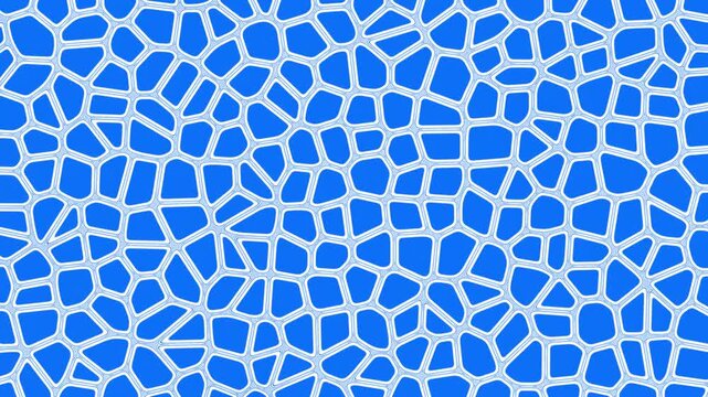 Abstract Blue Voronoi Geometric Pattern Motion Background