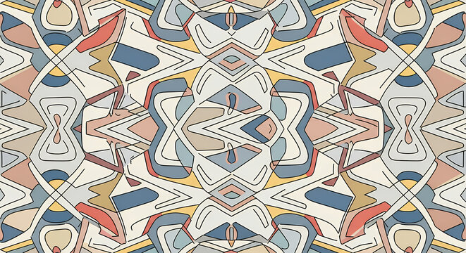 Vibrant abstract geometric pattern with colorful shapes