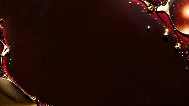 A red and gold background with a black background, abstract marble background, with copy space