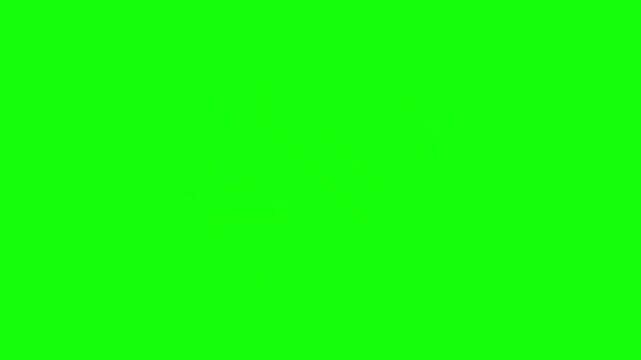 Empty speech bubble animation on green screen, ready for custom text overlay