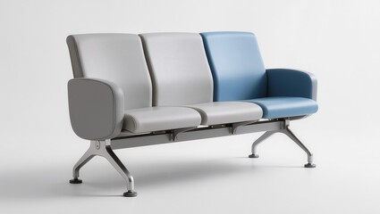 Obraz premium Waiting Room Chairs Isolated on White Background