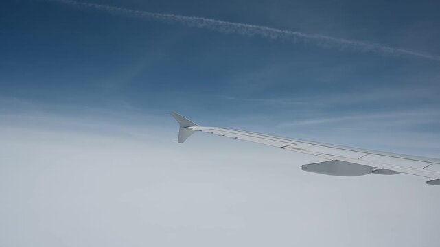 Blick aus einem Flugzeug
