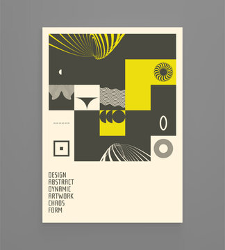 Geometrical art. Mosaic design. Abstract digital waveform. Sound wave of deformed stripes. Copy space. Illustration for brochure, poster, cover, card, presentation, flyer or banner.