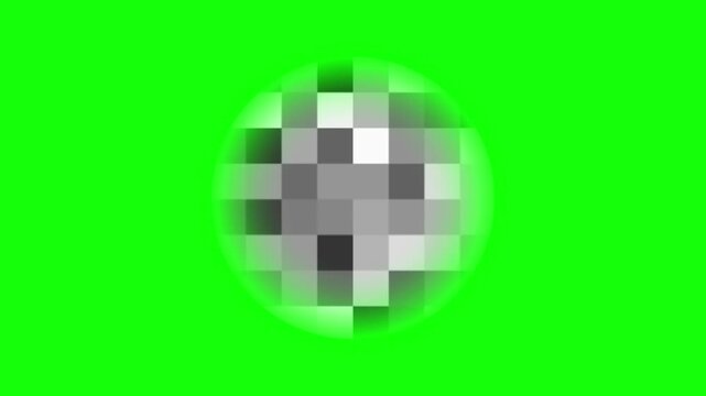 Black and White Checkered Bar to Cover Face or Object on Green Background ,blur censored Quadrilateral animation 4k video.