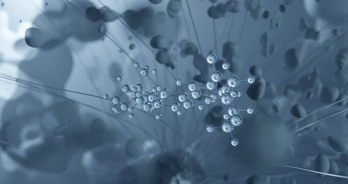 Enerisant rotating molecular structure, 3d ball-and-stick model, looped video histamine h3 antagonist
