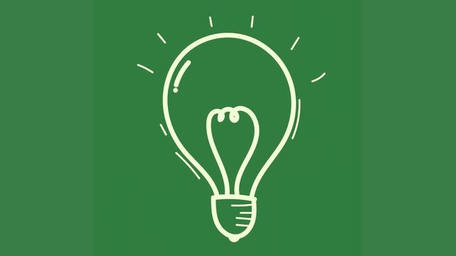 A light bulb on green background and green screen animated chromakey background composition emotion scene movement colorful expression frame layers design motion gesture depth elements