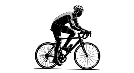 Fototapeta premium Cyclist riding a road bike in motion