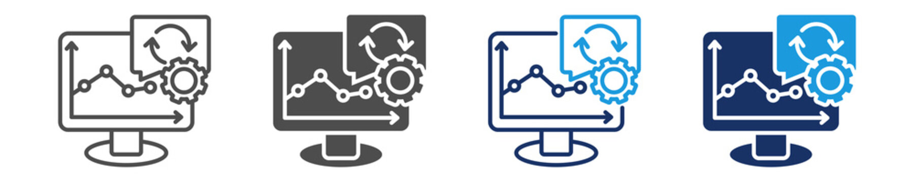 erp icon set with multi concept