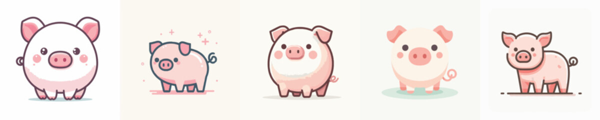 Fototapeta premium Pig Vector Illustration
