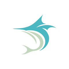 Fototapeta premium Abstract marlin icons in digital tech style. Suitable for system interface, platform design, software and modern applications.