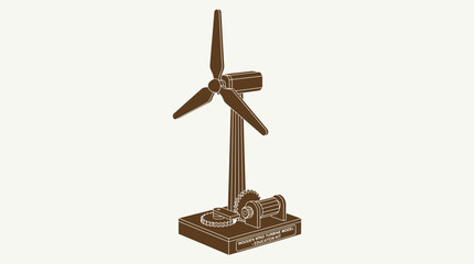 Wooden Wind Turbine Model for Education © Bima