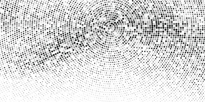 Vector dotted gradient halftone background. Horizontal seamless dots pattern in pop art style. Abstract modern stylish texture eps10.