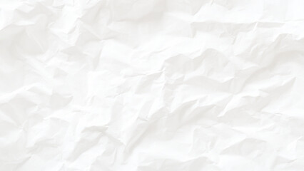 Fototapeta premium Crumpled white paper texture background with wrinkled and creased surface closeup