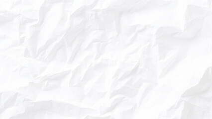 Fototapeta premium Crumpled white paper texture with wrinkles and creases in a sheet of paper