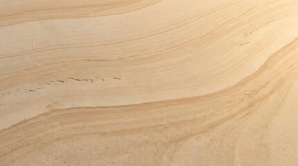 Fototapeta premium Light beige sandstone texture with wavy lines and subtle cracks