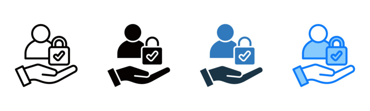 Privileged Access icon multiple style vector illustration