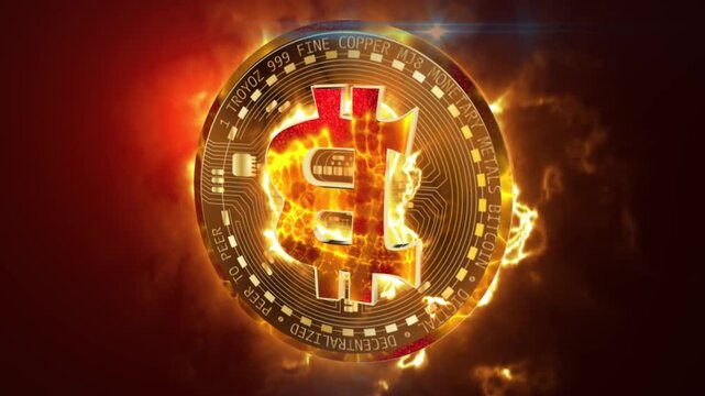 A glowing Bitcoin coin with rainbow reflections and golden details symbolizes the future of digital finance. The dark background and radiant light emphasize innovation, technology, and cryptocurrency 