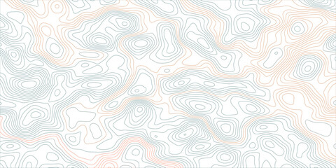 Fototapeta premium Abstract contour line map background with colorful blue topographic elevation curves and layered geographic shapes, clean minimalist cartography vector on transparent backdrop