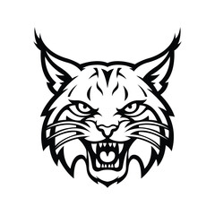 Obraz premium wildcat mascot logo vector design template simple and modern style
