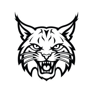 wildcat mascot logo vector design template simple and modern style