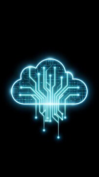 Futuristic Cloud Computing Network and Data Center Digital Transformation Concept