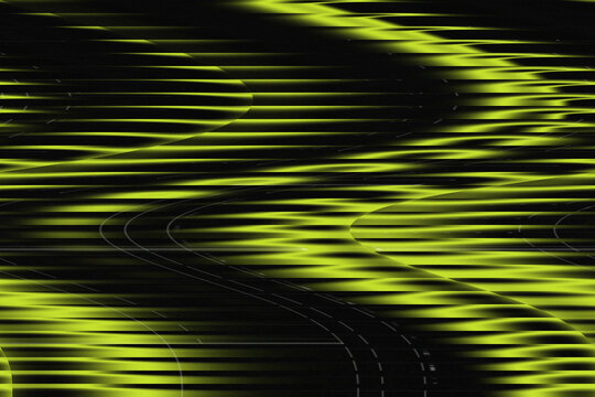 Glowing yellow lines on black background