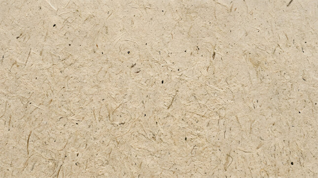 Textured paper background with natural fibers and flecks isolated on white background