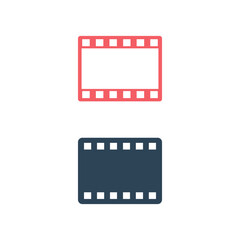 Fototapeta premium Film movie cinema icons set vector illustration.