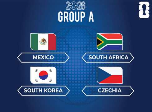 Soccer 2026 Group L Teams Participating Countries Template with Rounded Rectangular Flags