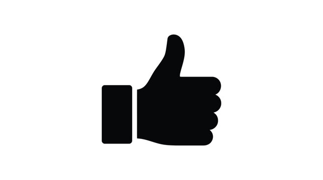 Thumbs up hand gesture silhouette
