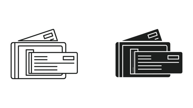 Vector illustration of a wallet with cash and credit card isolated on white background for finance and banking concepts