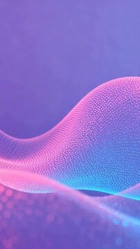 Abstract wave of glowing dots