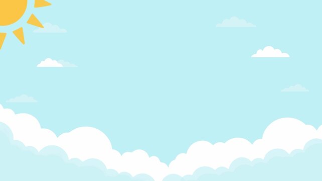 Template summer Clouds cartoon  element for summer edition banner with flat design