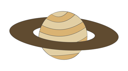 Doodle saturn isolated on white background © Vector Club