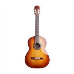 Fototapeta premium Classic Acoustic Guitar with Natural Wood Finish and Elegant Curved Body Design for Music Lovers and Musicians