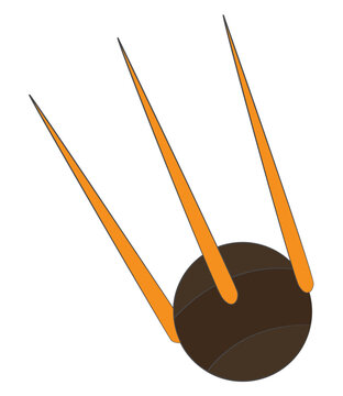 Sputnik satellite isolated on white background