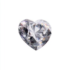 Fototapeta premium Heart-Shaped Diamond Gemstone Sparkling with Radiant Beauty and Unique Optical Effects