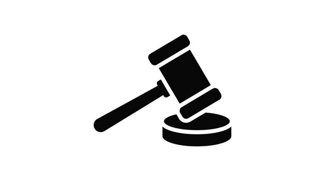 Gavel and sounding block silhouette