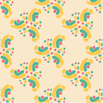 seamless pattern with abstract plant theme